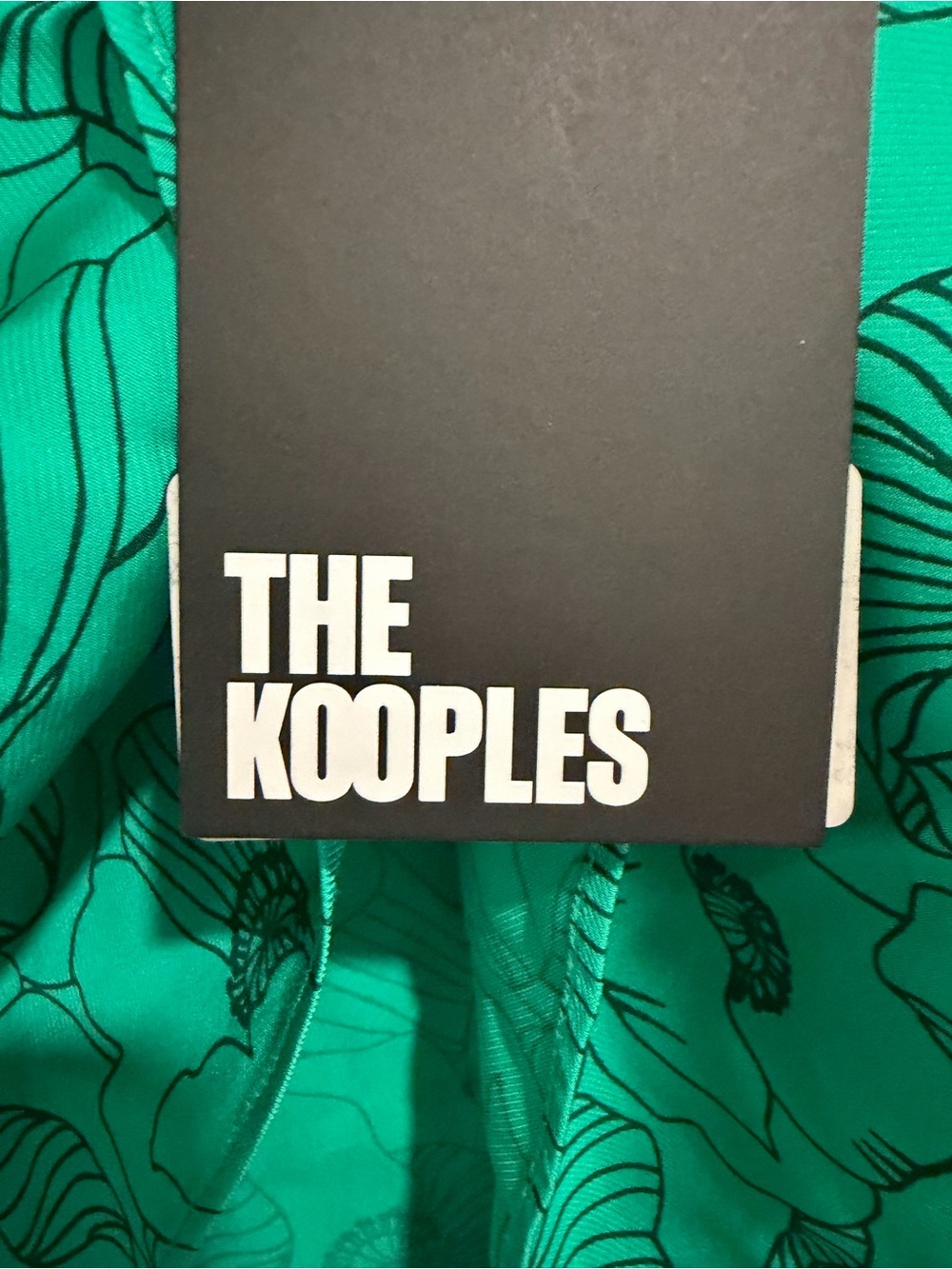 The Kooples Green Black Floral Camisole Top Women’s size small NWT - Picture 6 of 9